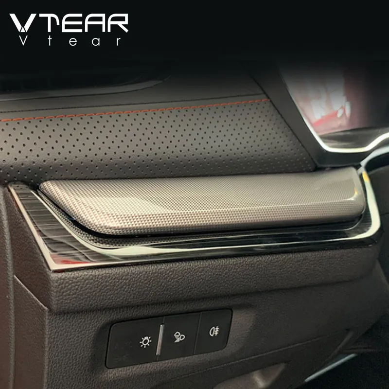 Vtear Central Control Car Trim Cover Decoration Dashboard Sticker Auto Interior Accessories Products For Skoda Octavia pro A8 — zdjęcie 6
