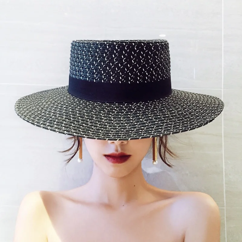 панама black and white straw hat the same material different styles sun hat bucket hat unisex sun hat sun hat панама женская