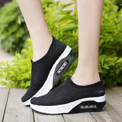 Fashion Women Shoes Flats Mesh Breathable Summer Casual Loafers Swing Shoes Women Sneakers Comfort Zapatos Mujer Big Size 35-42