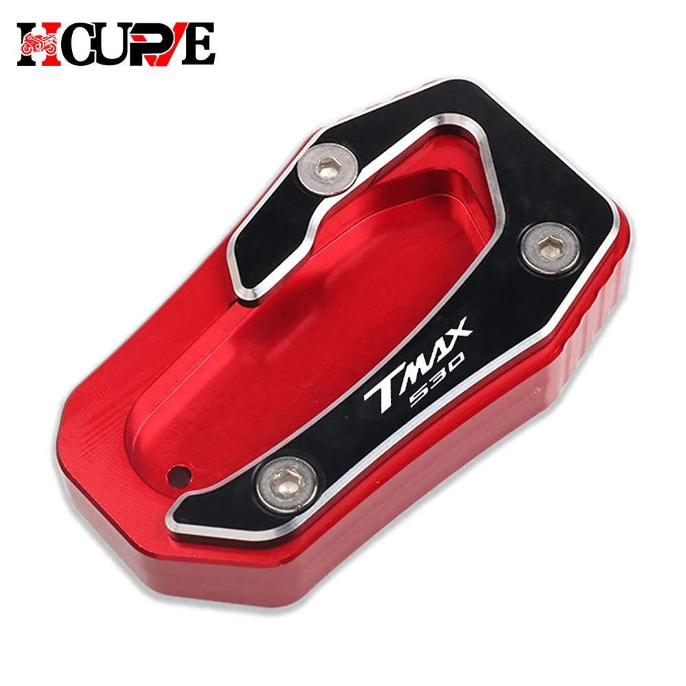 Motorcycle CNC Kickstand Foot Side Stand Extension Pad Support Plate Enlarge For T-MAX TMAX 530 SX DX TMAX530 2017-2023