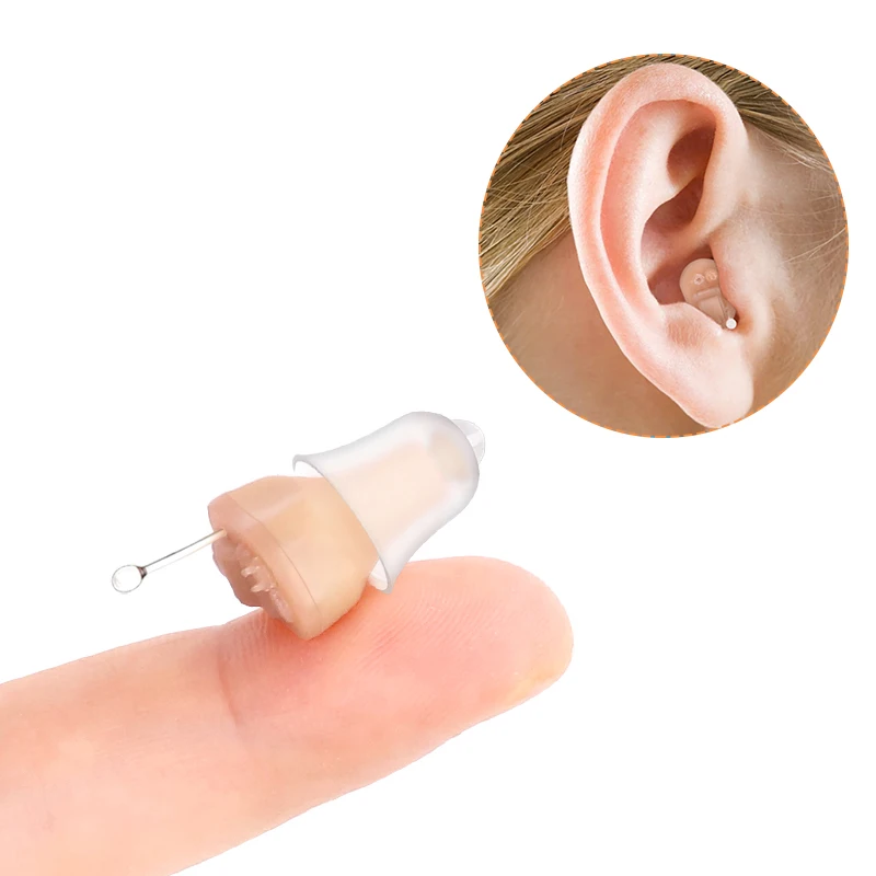 K25 Portable Audiphones CIC Hearing Aid Sound Amplifier Mini Size Inner Ear Invisible Volume Adjustable Ear Aids Drop-shipping