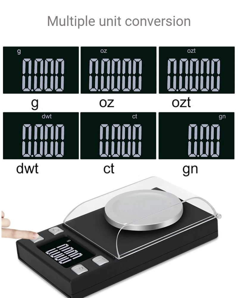 IKEME Lab Balance  0.001g Mini Jewelry electronic scale LCD Digital Electronic Balance