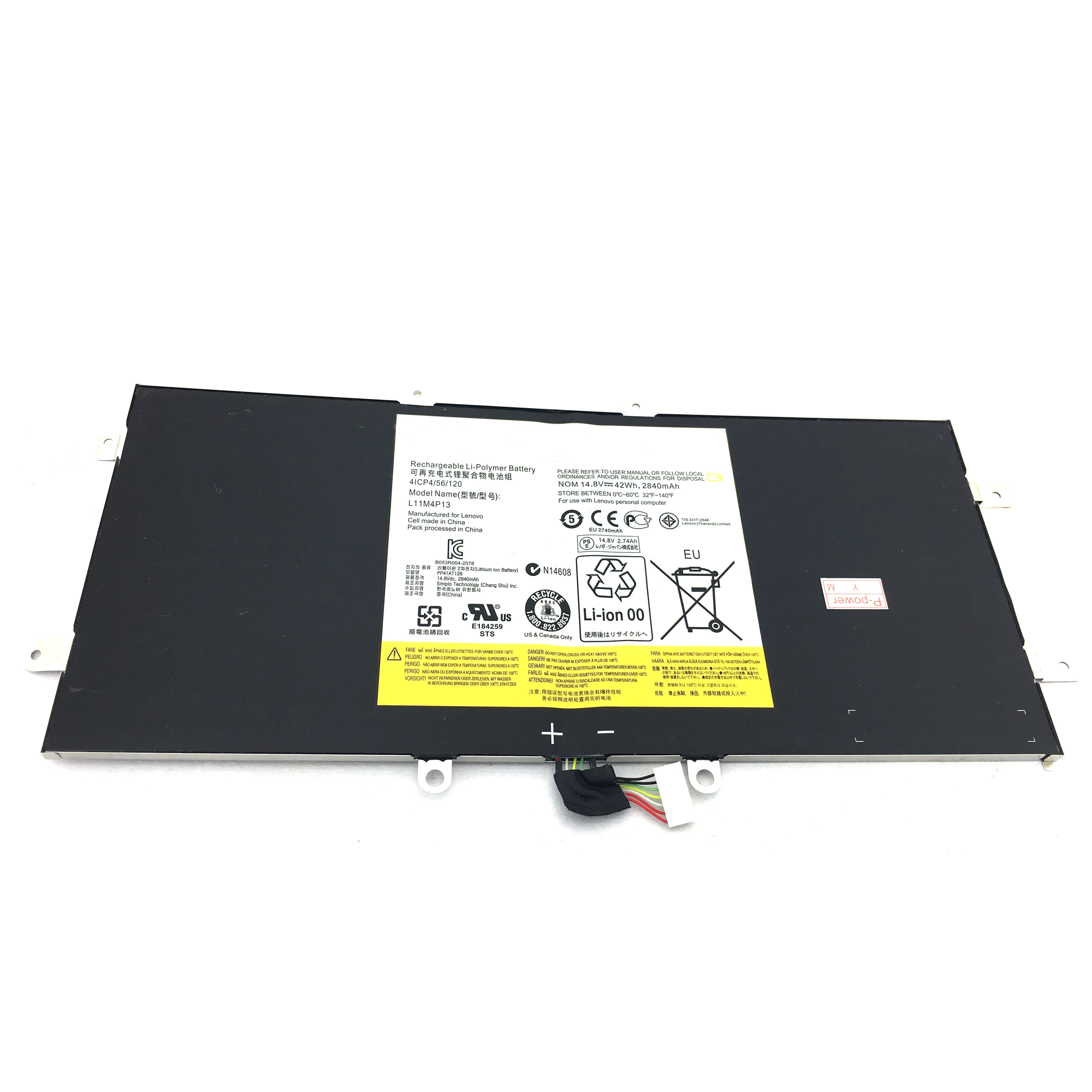 Genuine Original 42Wh L11M4P13 4ICP4/56/126 Laptop Battery For LENOVO IdeaPad Yoga 11 11S Ultrabook Yoga11-ITH 11S-IFI