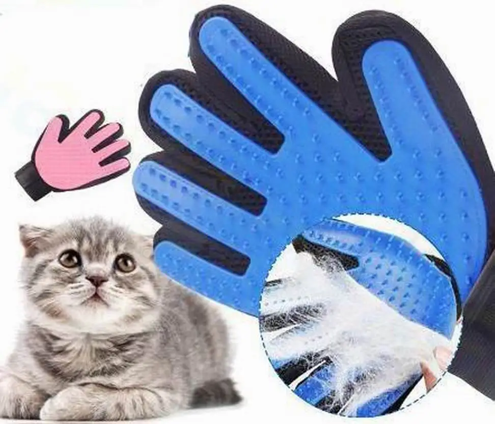 Pet Glove Anti-bite Cat Grooming Gloves dog Bath Clean Massage Hair Remover Brush Cat Hair Deshedding Comb right or left