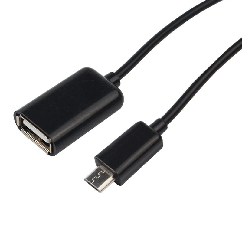 2PCS Black Micro USB OTG Cable Data Transfer Micro USB Male to Female Adapter for Android