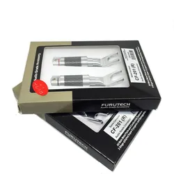 Furutech CF-201(R) Copper Rhodium Plated Carbon connectors plugs Y Spade Original box