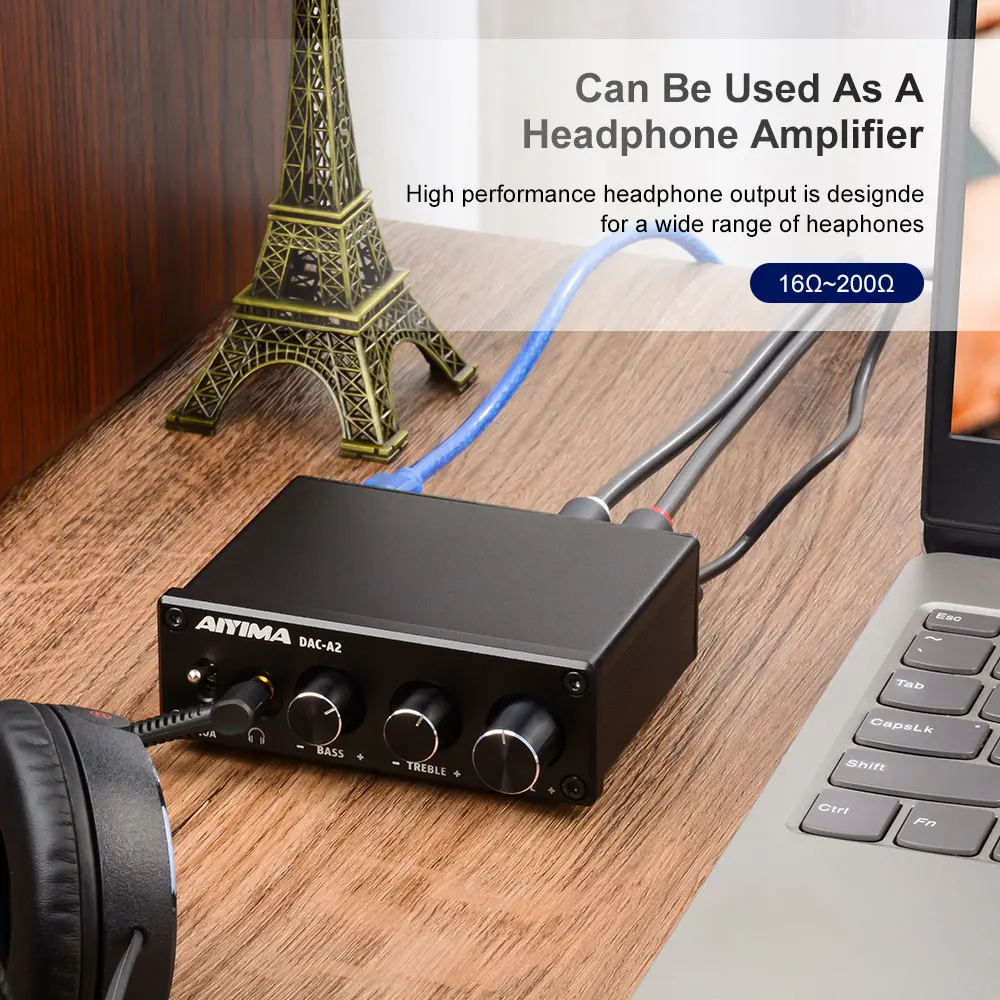 オーディオヘッドフォンアンプ DAC-A2 2.0 24ビット 96KHz