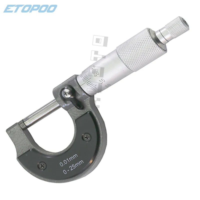 Outside Spiral Micrometer 0-25mm/ 25-50mm/ 50-75mm/ 75-100mm Accuracy 0.01mm Gauge Vernier Caliper Measuring Tools