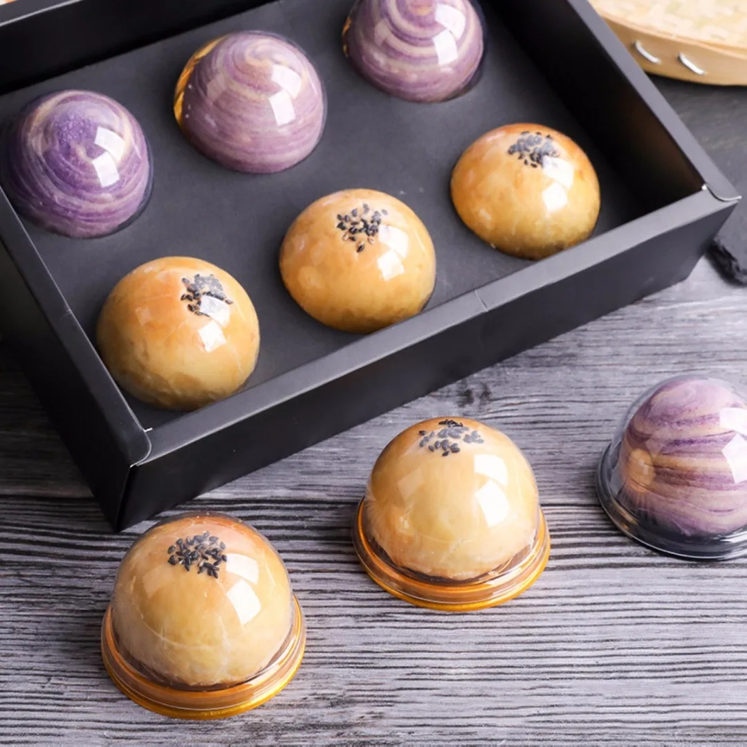 50pcs Clear Plastic Cake Packing Boxes Mini Cupcake Boxes Muffin Pod Dome Box