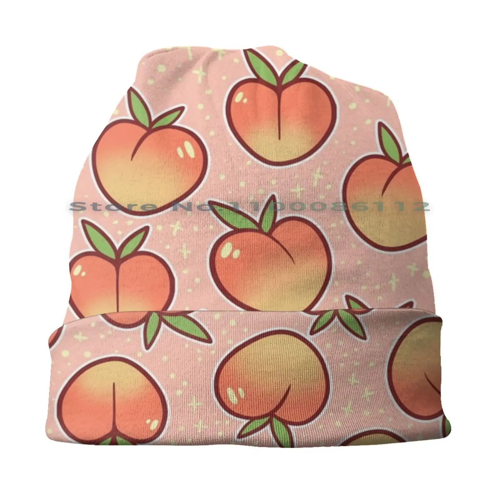 Pretty Peaches-Pink Bucket Hat Sun Cap Peaches Fruit Pink Orange Yellow Soft Aesthetic Cute Kawaii Sparkle Summer Refreshing