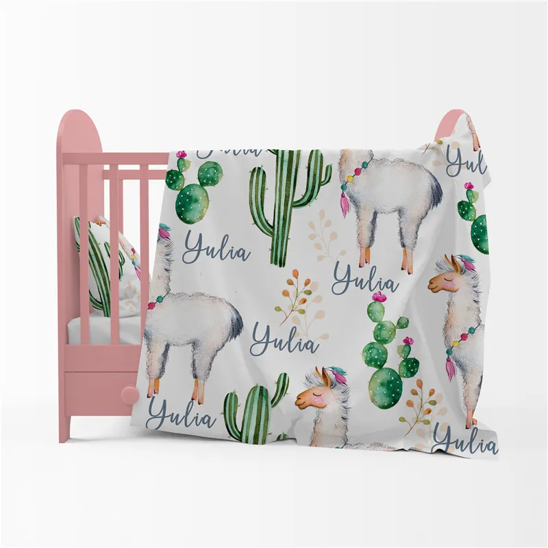 Manta envolvente para bebé recién nacido, edredón 100% de algodón con estampado de nombre personalizado, ropa de cama infantil, regalo para cuna y