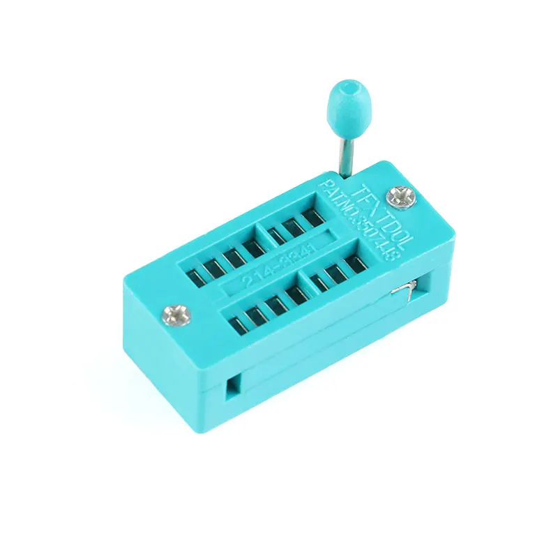 2.54MM IC lock Seat Socket Test 14P 16P 20P 24P 28P 40P DIP Universal ZIF IC Socket Solder Type Integrated Circuit 28 40 P Pin