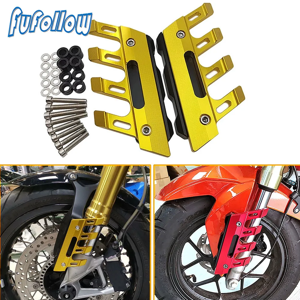 

Motorcycle Front Fender Axle Coper Plate Sliders Decor Cover Guard Slider For KYMCO X-TOWN300i X-TOWN125i X TOWN xtown 125i 300i