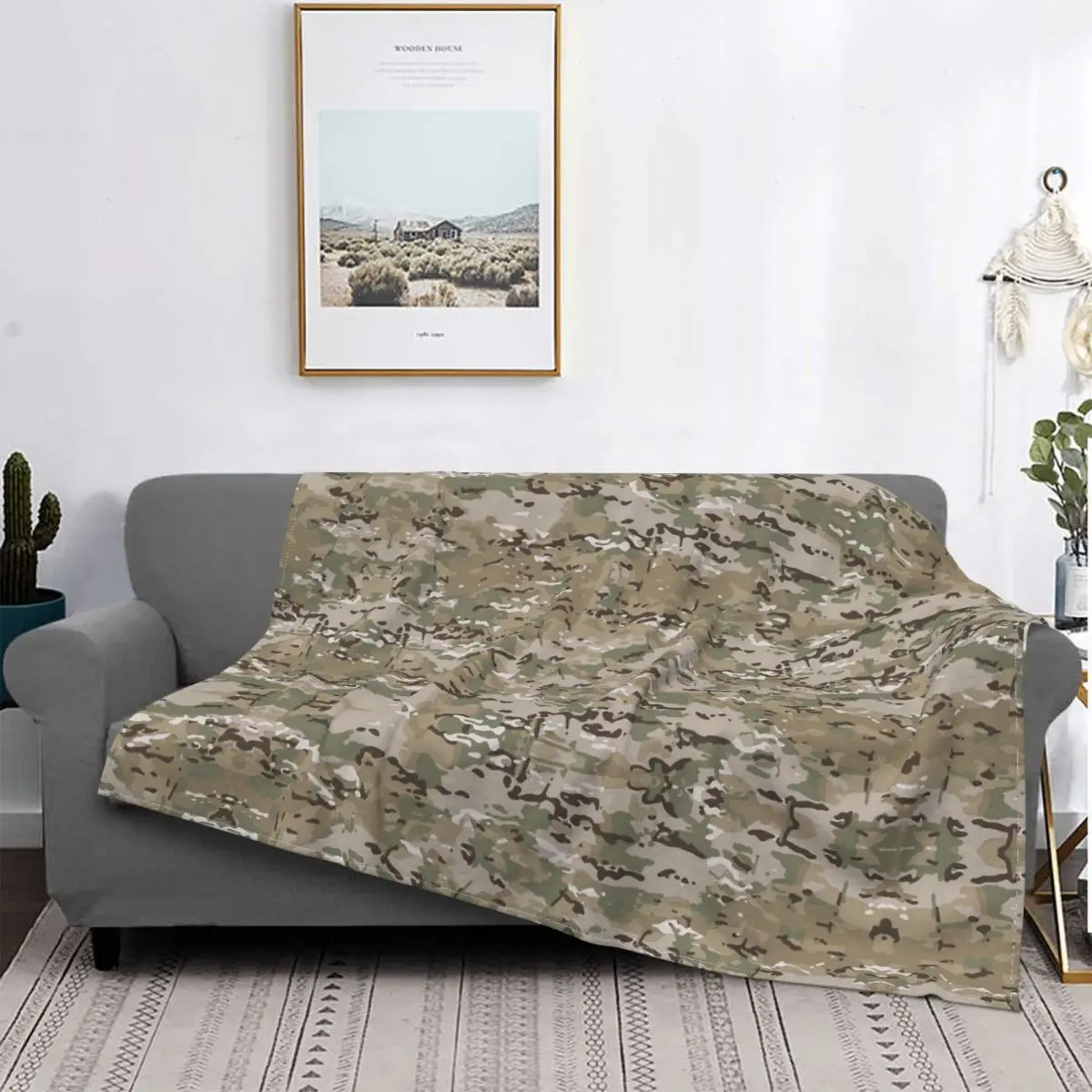 Multicam Knitted Blankets Camouflage Military Flannel Throw Blanket Bed Sofa Decoration Lightweight Bedspreads