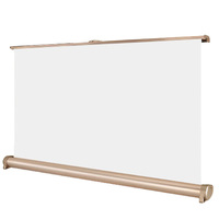 20 Inch Micro Retractable Projection Screen 16:9 Projection Screen Cloth for Home Outdoor Travel Em88