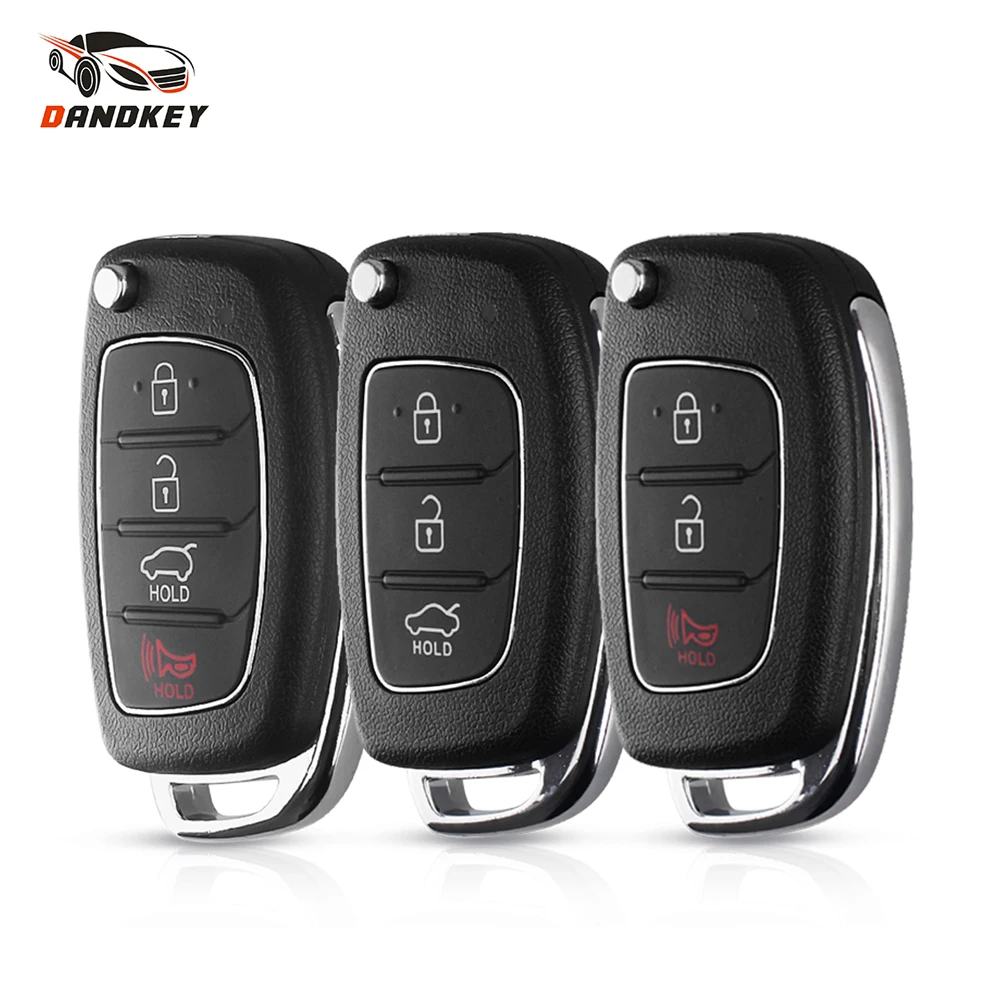 

Dandkey Flip Folding Remote Key Shell Case 2+1/3+1/4 Buttons For Mistra Hyundai Accent HB20 Santa Fe IX35 IX45 I40 Verna Cover