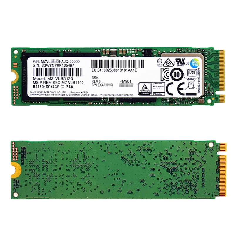 

SAMSUNG SSD M.2 PM981 256GB 512GB 1TB Solid State Hard DiskInternal disco duro TLC M2 SSD NVMe PCIe 3.0 x4 NVMe Laptop