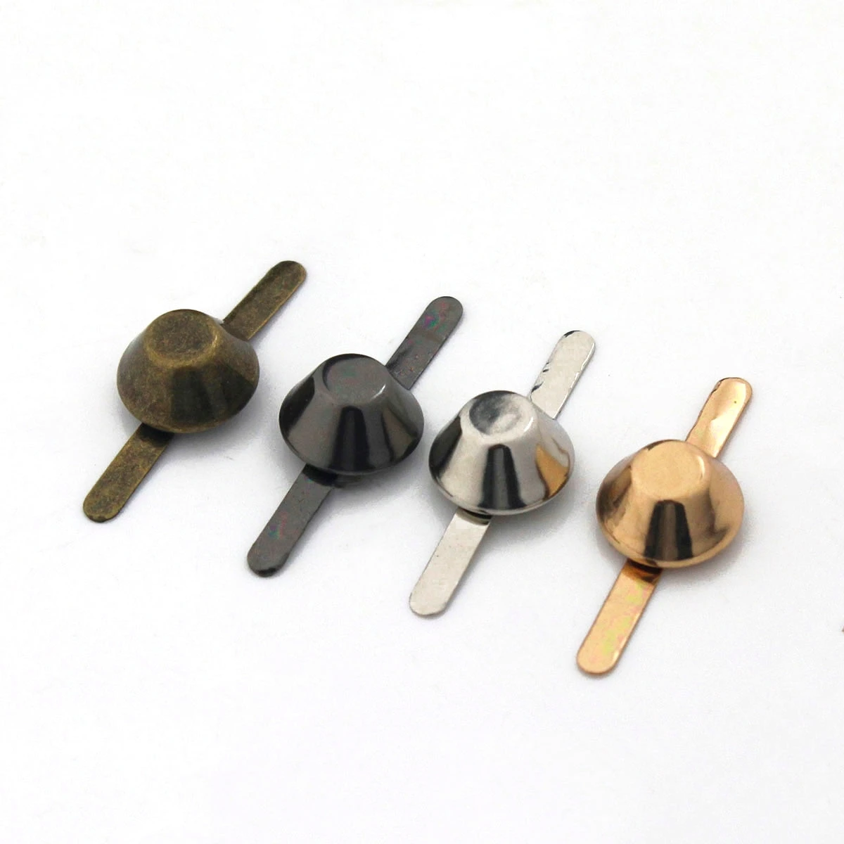 10pcs Metal Bucket Shape Buckle Bag Bottom Mini Clip Buckle Hardware for Leather Craft Bag Handbag Shoulder Bag DIY Accessories