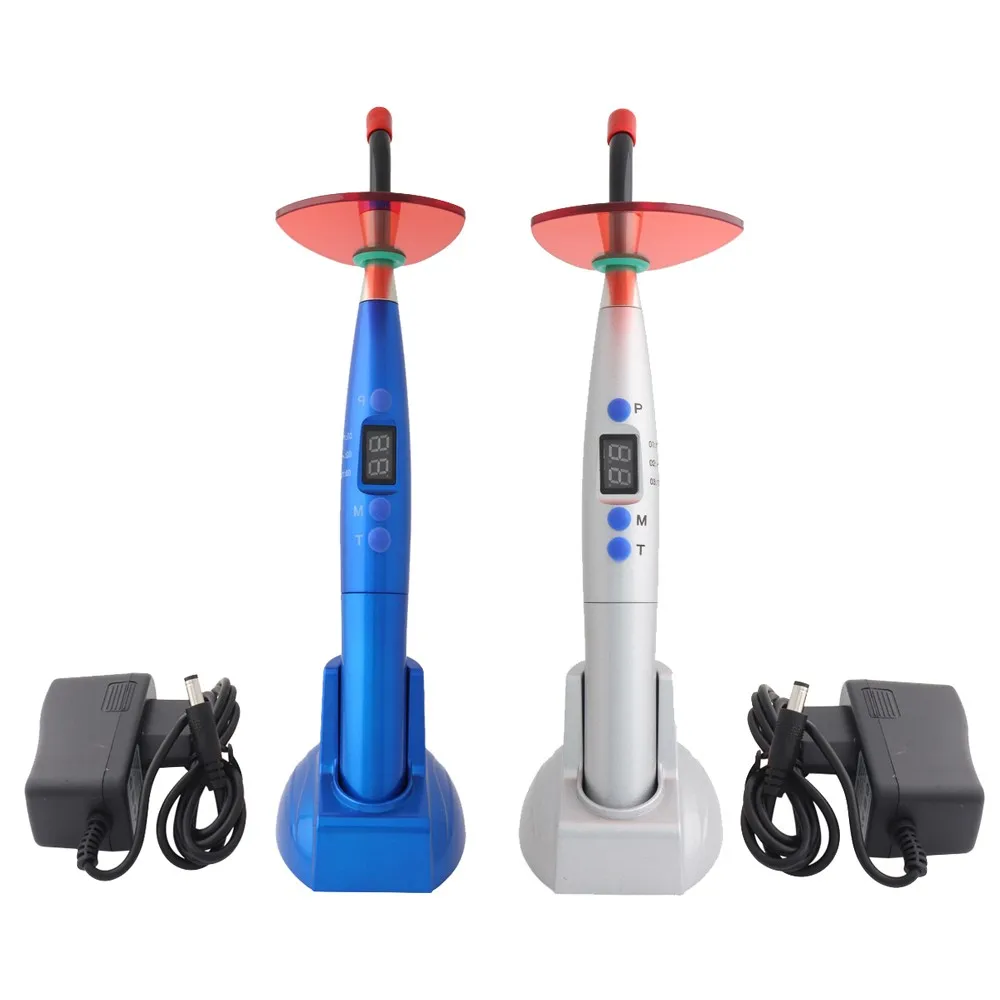 Dental Curing Light Cure Light Cure Lamp Curing Machine Wireless Cordless Solidify BDA164 Silver/Blue