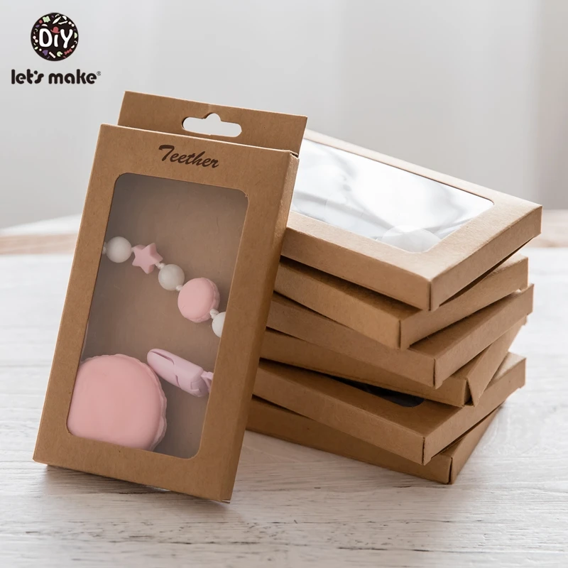 Let\'s Make Baby Gift/Merchandise/Packing Box 50pcs Kraft Paper Wedding Wrapping Jewelry Supply Nursuing Pendants Accessories Box