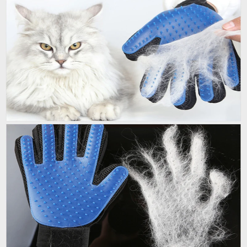 Gants de toilettage pour animaux de compagnie, brosse en Silicone, gant de Massage pour chiens et chats, bain, épilation, nettoyage et Massage des animaux de compagnie