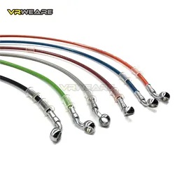 motorcycle Universal  Brake Hose Line Steel Brake cable Hydraulic Banjo pipe 400mm-1500mm for  head both sides 28 ° -60 °