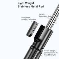 Wireless Bluetooth Selfie Stick for iphone Huawei Android Phone Foldable Handheld Monopod Shutter Remote Extendable Mini Tripod