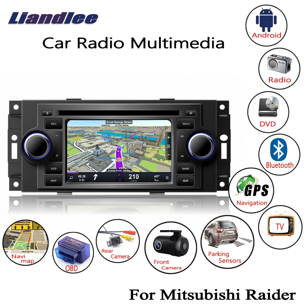 

For Mitsubishi Raider 2005-2007 Android Car Radio CD DVD Player GPS Navi Navigation Maps Camera OBD TV Screen BT