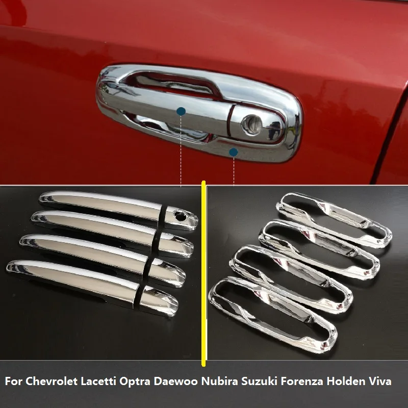 Chrome Door Handle Cover Stickers Car Styling For Chevrolet Lacetti Optra Daewoo Nubira Suzuki Forenza Holden Viva