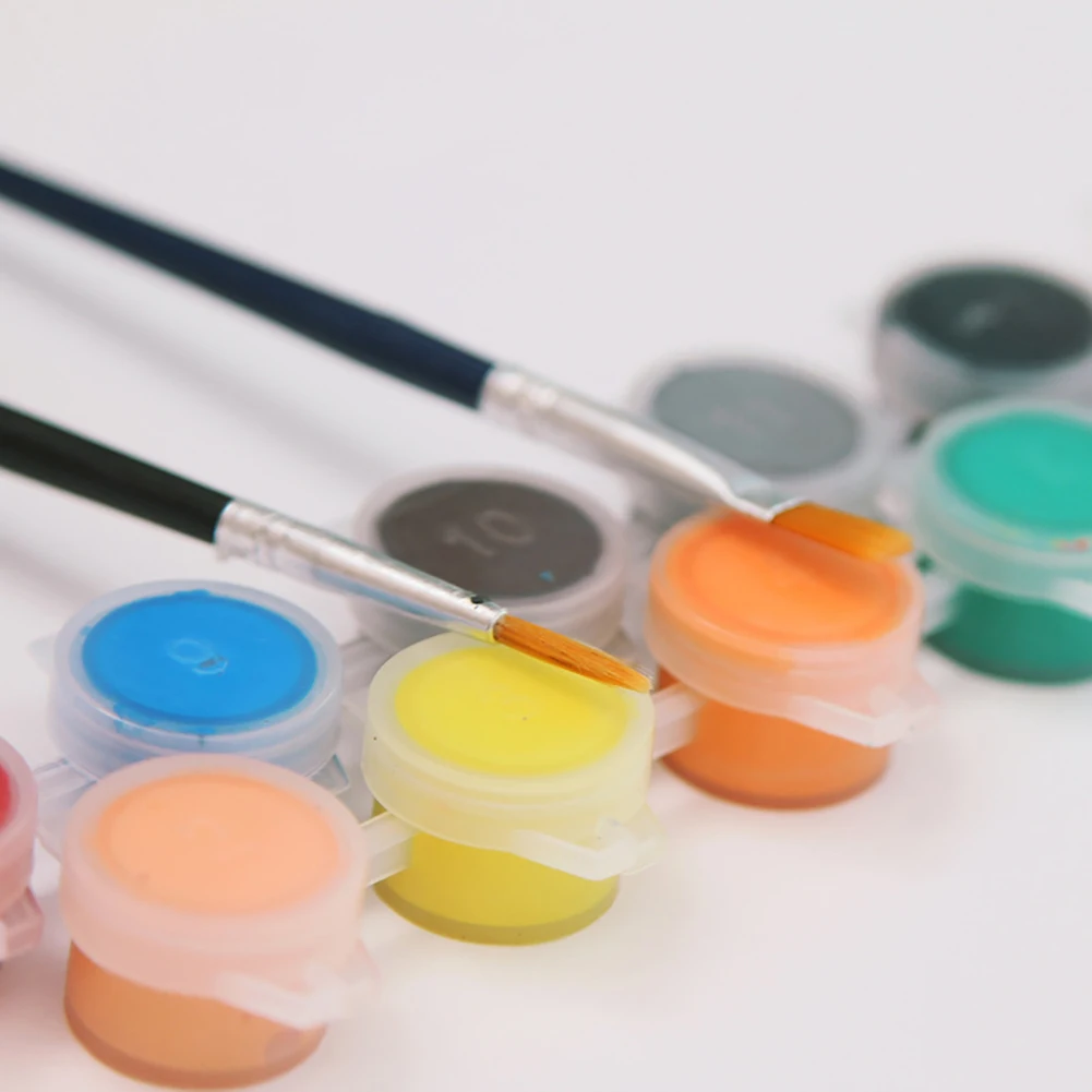 12 colori Colori Acrilici WaterBrush Pigmento Set Per Tessile abbigliamento In Tessuto Dipinto A Mano Da Parete In Gesso Pittura di Disegno Per I Bambini