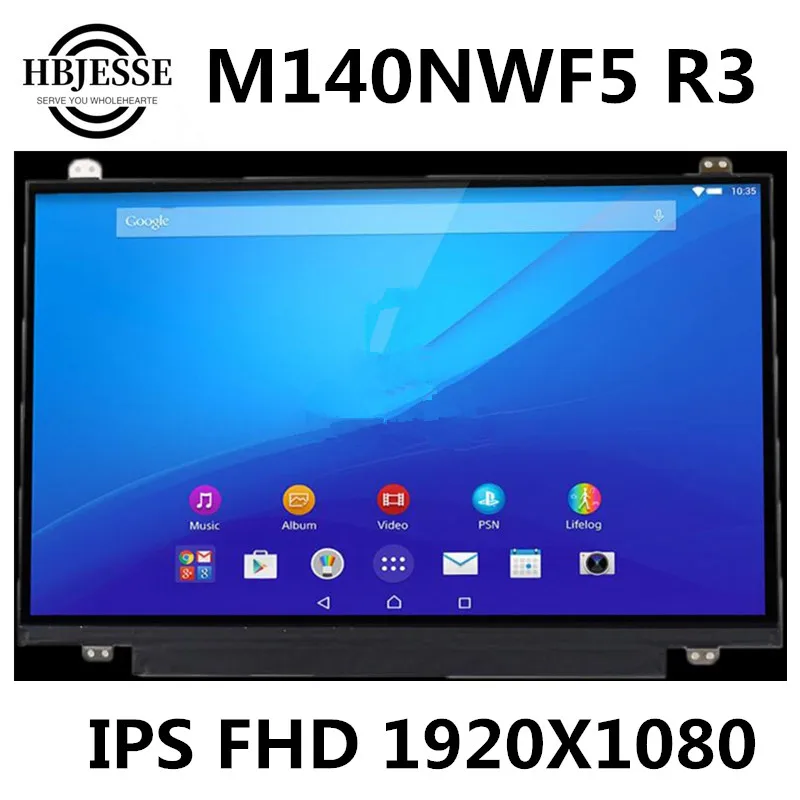 

Gread A+ M140NWF5 R.3 R3 compatible model 14.0" LAPTOP LED FHD SCREEN 1920x1080 FULL HD IPS matrix