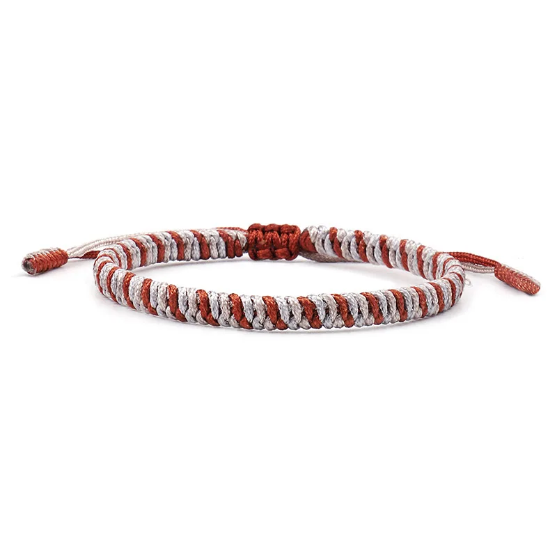 Tibetan Buddhist Handbraided Knots Blessed Lucky Bracelet For Man Women Rope Bangle Original Buddhism Handmade Jewelry