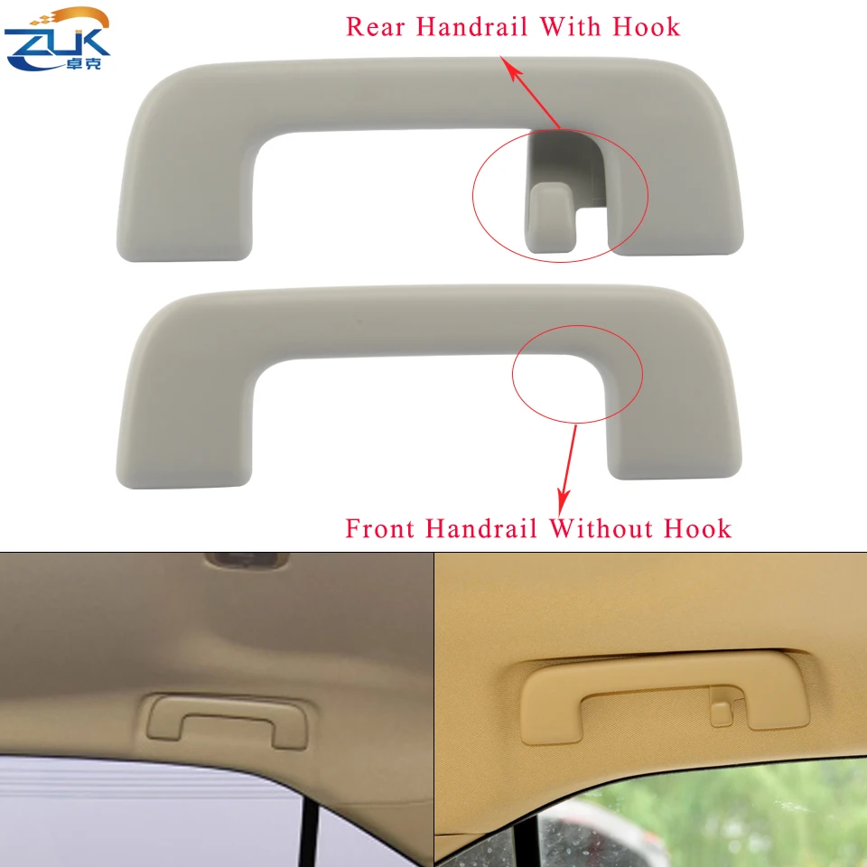 ZUK Car Roof Armrest Pull Handle Grab Rail Handrail For Toyota Corolla Rav4 Yaris Vios Previa Prius Auris Highlander Gray Beige