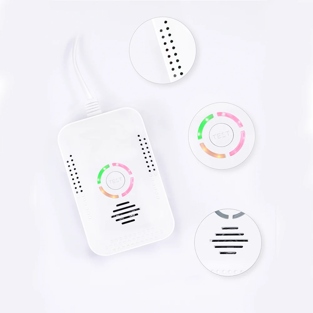 شاشة عرض سريعة الصوت البشري مجموعة مستقلة من الغاز وكاشف الغاز أول أكسيد الكربون مع صمام الملف اللولبي