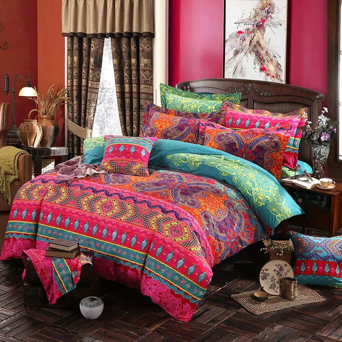 

3d Bohemian Comforter Bedding Sets Nationalities Style Mandala Duvet Cover Set with Pillowcase Home Textile Bedlinen Bedspread