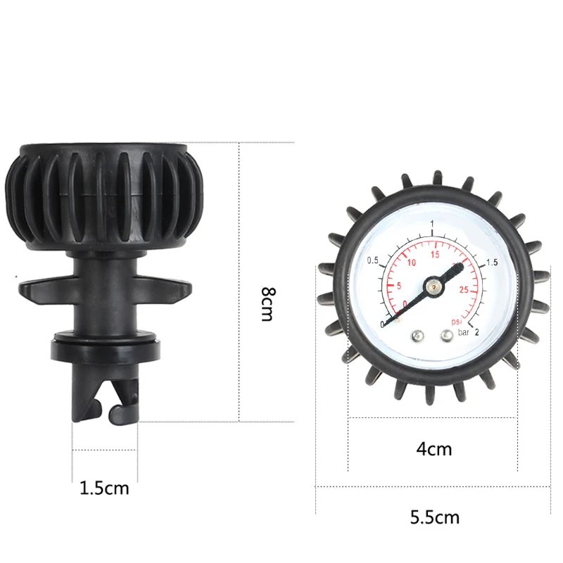 for inflatable boat air pressure gauge air thermometer kayak test air valve connector SUP stand up paddle board etc