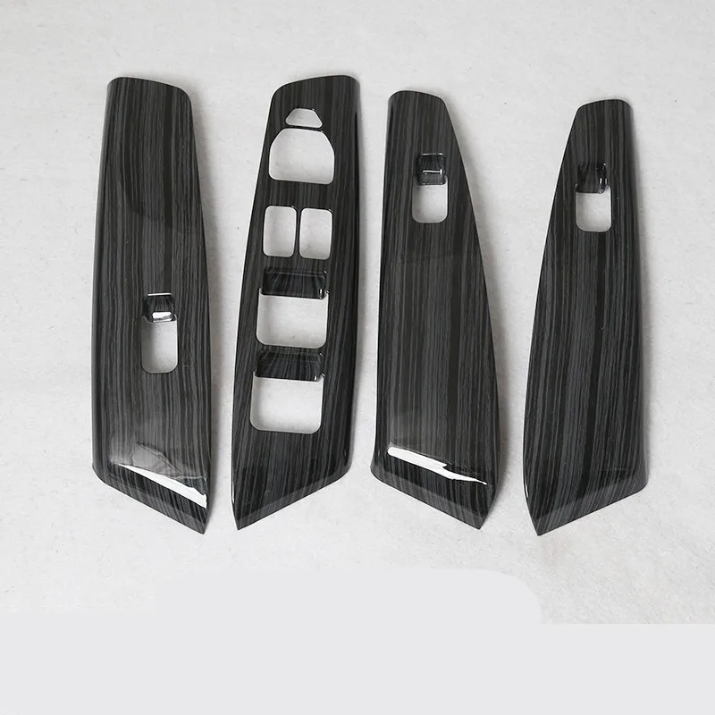 Black Wood Grain Car Interior Handle Gear Window Control Sticker Cover Outlet Moulding Trim for Hyundai IX35 2010 -2016 Styling