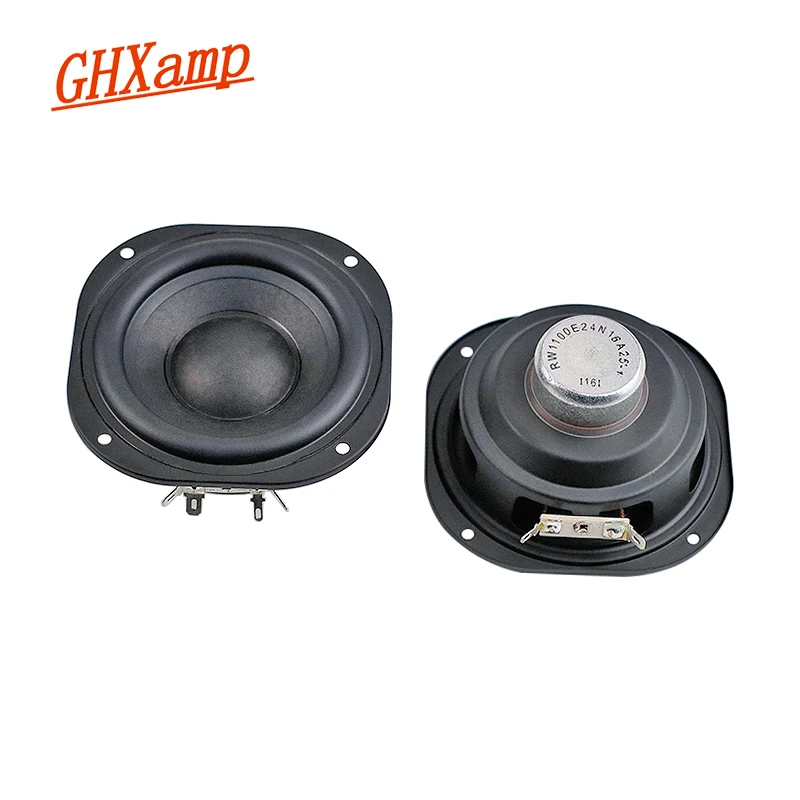 GHXAMP Hifi 4 Inch Neodymium 107mm Midrange Woofer Speaker 16OHM 30W Peper Cone For Fidek Home Theater Audio System 2PCS