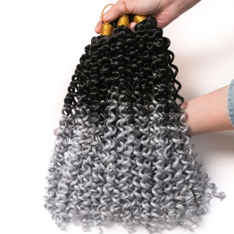 Paixão torção tranças de cabelo sintético crochê 14 polegada 100 g/pçs trança extensões do cabelo crochê tranças torção preto claro cinza