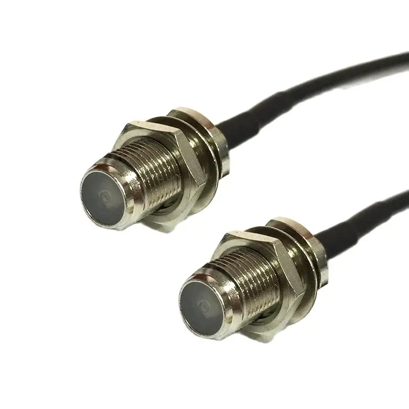 New F Female Jack to F Female Connector RG174 Coaxial Cable Pigtail 20CM 8