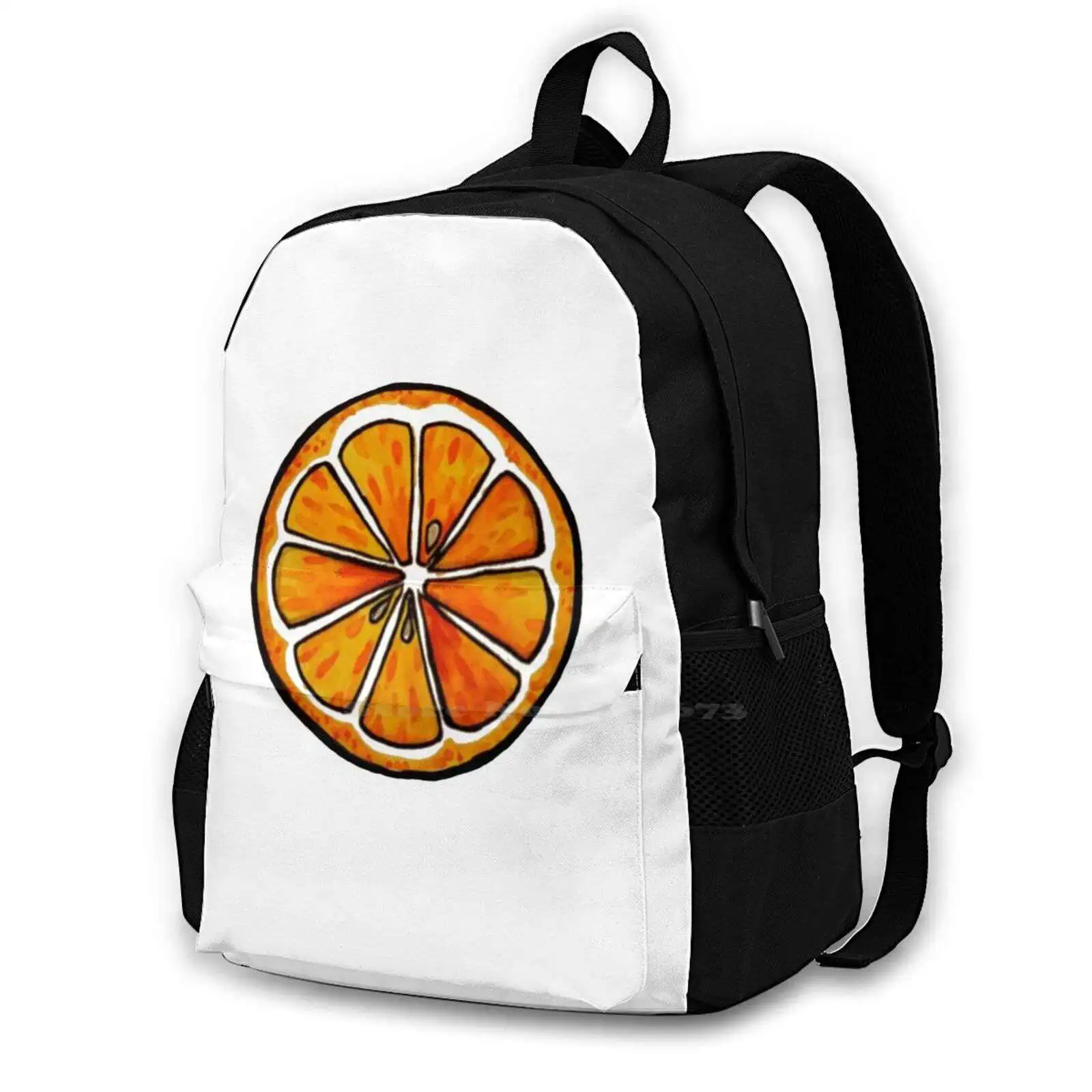 Orange Slice School Bags For Teenage Girls Laptop Travel Bags Orange Citrus Orange Slice Fruit Fresh Food