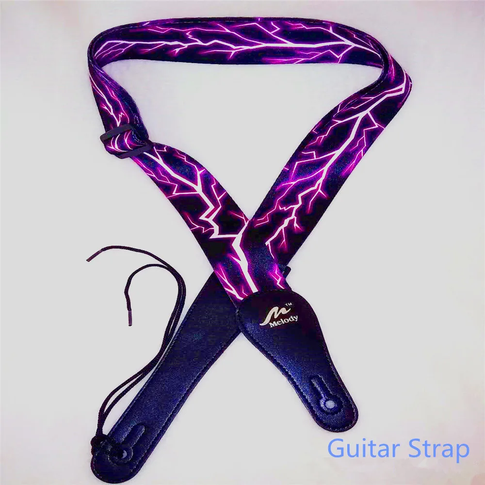 Guitar Strap Multi-Color Guitar Belts Adjustable Colorful Printing Nylon Guitar Straps Bass Acoustic Electric Guitar Accessories