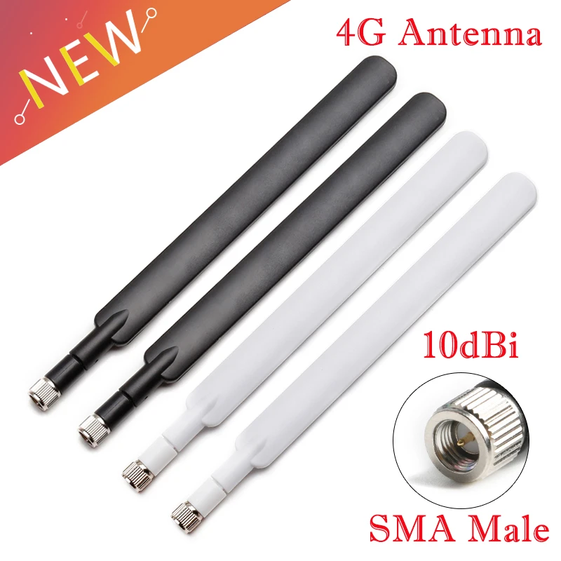 Antena 4G SMA męski 10dBi dla routera 4G LTE antena zewnętrzna dla B593S B880 B310 700-2690MHz antena routera