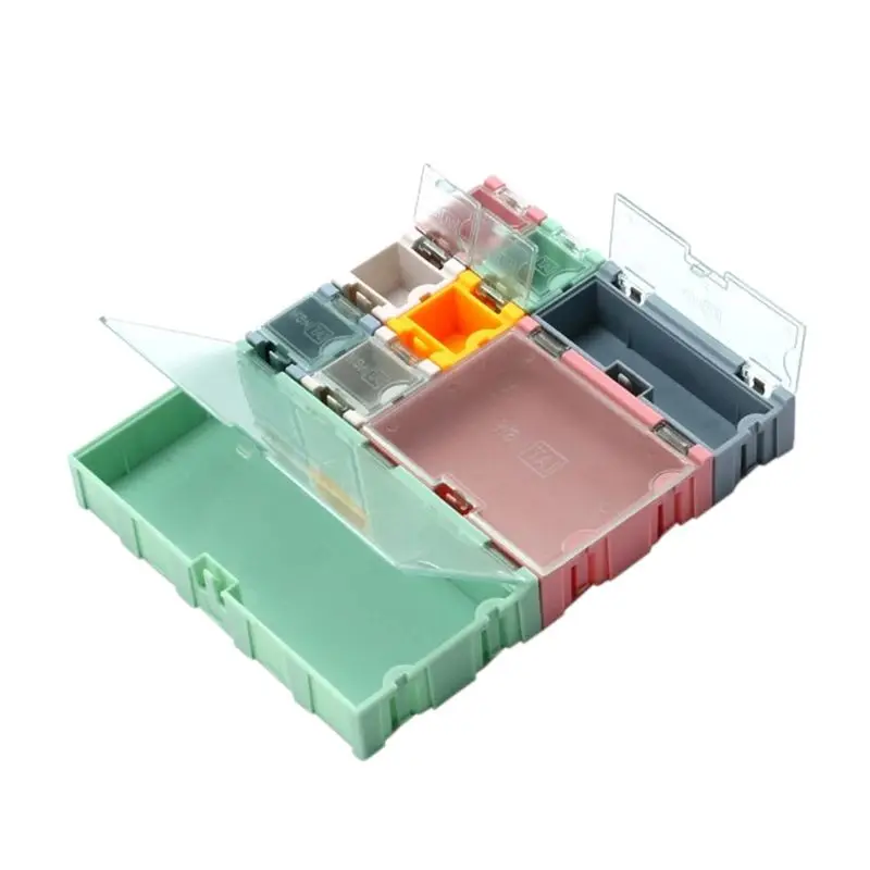 9pcs/set Container SMT IC Electronic Component Mini Storage Box Jewelry Case K3KA