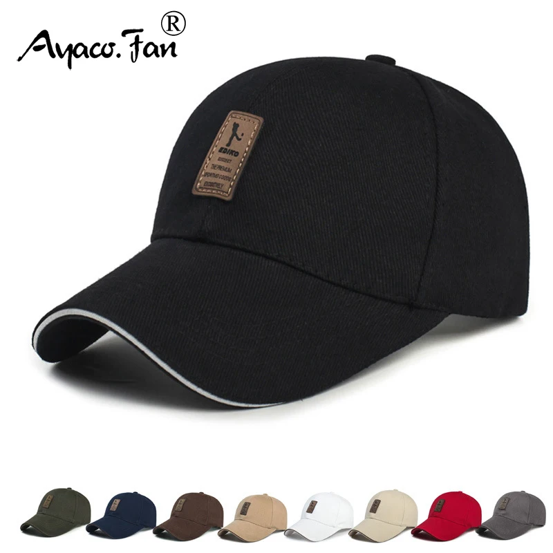 Summer Women Men Structured Baseball Cap Solid Cotton Adjustable Snapback Sunhat Outdoor Sports Hip Hop Baseball Hat Casquette