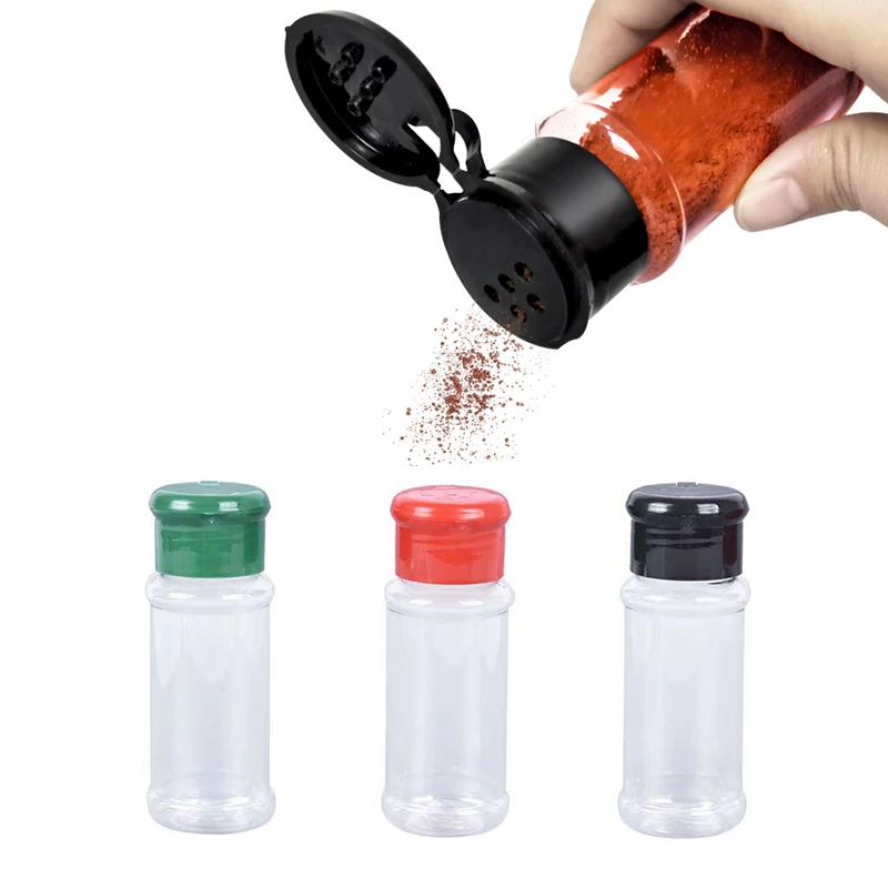 Spice Salt Bottle Plastic Portable Condiment Pepper Shakers Seasoning Jar Ourdoor Picnic BBQ Tableware Set Camping Equipment