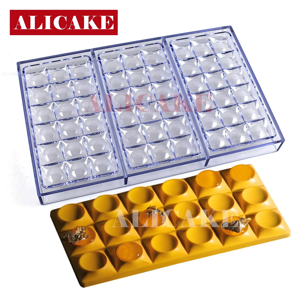 Polycarbonate Chocolate Mold BRICKS Shape Candy Fondant Ice Mould Baking Pastry Acrylic Confectionery Utensils Pans Trays