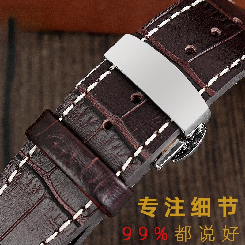 Genuine Leather Watch Strap for Citizen Eco-Drive Genuine Leather Watch Band BU2020-11ABU2022-12E Series Business 23mm