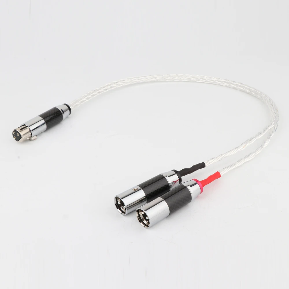 

Hi-end 8AG Single Silver Plated OCC XLR Female To 2XLR Male Interconnect Cable Hifi XLR Extension Cord