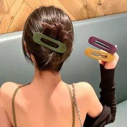 Fermagli per capelli grandi smerigliati coreani per donna accessori per capelli per ragazza moda colore solido acrilico forcine dentate antiscivolo BB Barrette